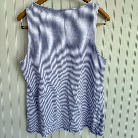 J. Jill Purple Striped Tank Top Size Large - Picture 2 of 4